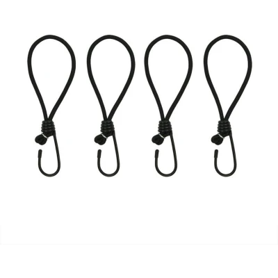 Afbeelding van Pro Plus Tentspanner met Haak 20 cm Elastisch Zwart 4 stuks