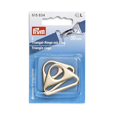 Afbeelding van Prym 615834 brug 30 mm nieuw goud driehoekige ringen, zinklegering