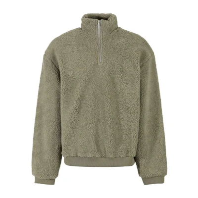 Afbeelding van Urban Classics oversized teddybroek voor heren, casual van sherpa stof, fit, maten S 5XL, palegreen, M