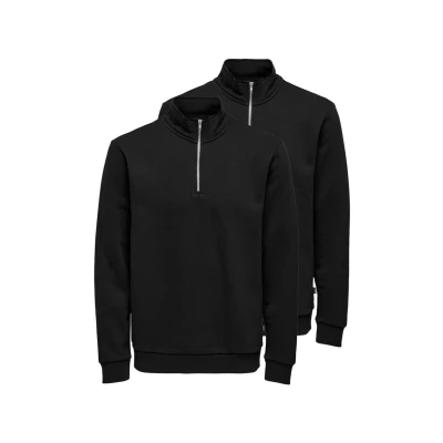 Afbeelding van Only &amp; Sons 2ER PACK Ceres Sweater, Heren, Maat: XL, Schwarz