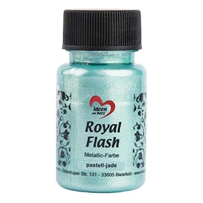 Afbeelding van Royal Flash, acrylverf, metallic, met fijnste glitterdeeltjes, 50 ml (pasteljade)