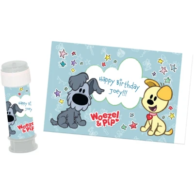 Afbeelding van Folat Bellenblaas stickers Woezel en Pip (6 stuks)