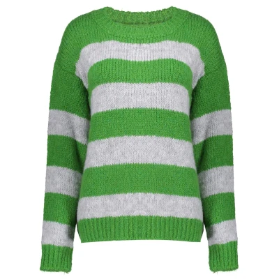 Afbeelding van Geisha Pullover Stripes 44878 70 Groen Dames The Stone