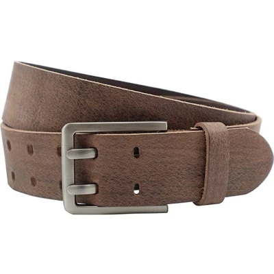 Afbeelding van Fana Belts Leren riem buffelleer bruin Jeans heren Taillemaat 120 Brede 4.5cm