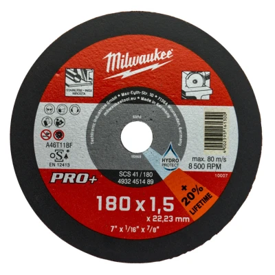 Afbeelding van Milwaukee Accessoires Metaaldoorslijpschijf SCS41 180 x 1,5 mm PRO+ 25 stuks 4932451489