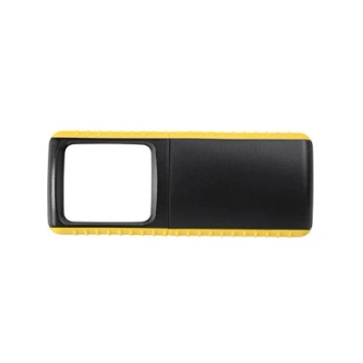 Afbeelding van Wedo 271741505 vergrootglas voor buiten, rechthoekig (met LED verlichting inclusief batterijen) zwart/geel