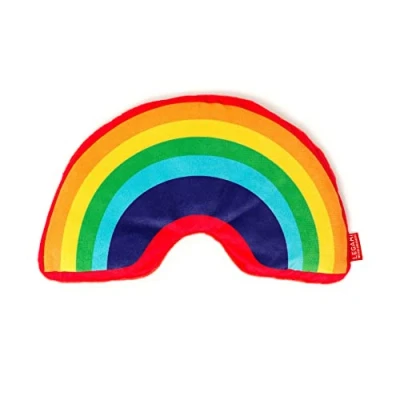 Afbeelding van LEGAMI zacht knuffelkussen 15x26cm. WARM CUDDLES RAINBOW