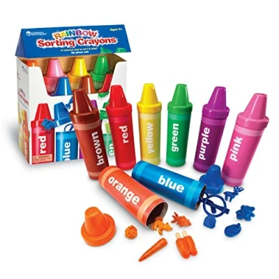 Afbeelding van Learning Resources Regenboog Sortereneren Kleurpotloden 56 Stuk Set