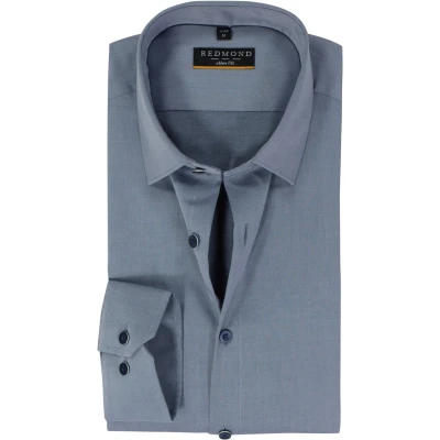 Afbeelding van Redmond SLIM FIT Langarm IN Verschiedenen Zakelijk overhemd, Heren, Maat: Medium, Blau