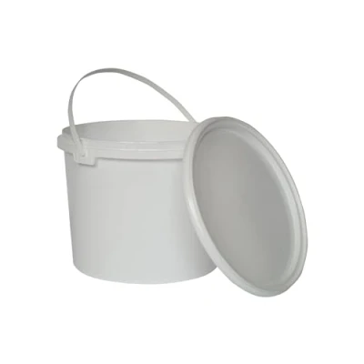 Afbeelding van Nipter kunststof emmer met deksel, wit, 5L x 5 stuks