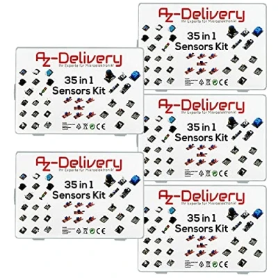 Afbeelding van AZDelivery 5 x 35 in 1 Microcontroller Sensorenki Module Kit en Accessoire compatibel met Arduino Inclusief E Book!