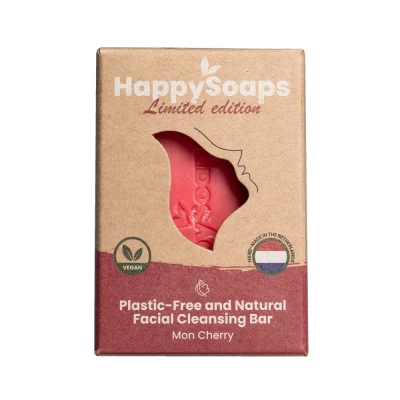 Afbeelding van HappySoaps Limited Edition Gezichtsreiniger Bar Mon Cherry