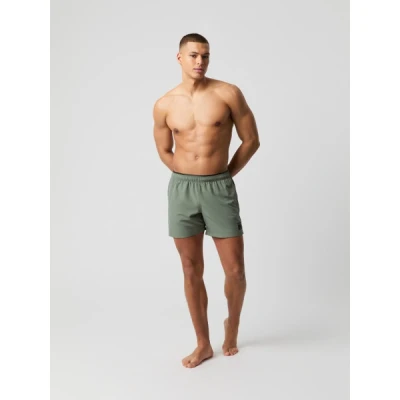 Afbeelding van Björn Borg heren Elastic zwemshorts met steekzakken en logo in de kleur Olijfgroen, maat: L