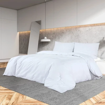 Afbeelding van vidaXL Dekbedovertrekset lichtgewicht 240x220 cm microvezel wit