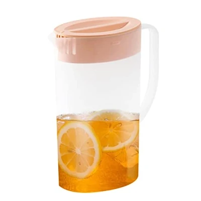 Afbeelding van Waterkan sapkan, 1,5 l/2 l, koelkast, waterdispenser, limonadedispenser, sapdispenser met deksel voor koude dranken, sap