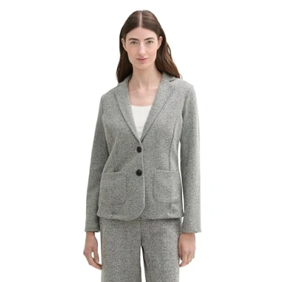 Afbeelding van TOM Tailor Blazer, Dames, Maat: XL, Grey heringbone boucle