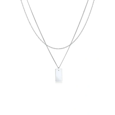 Afbeelding van Elli Layer Look Ketting, Dames, Maat: 40, Silber