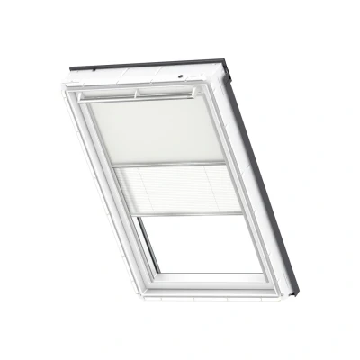Afbeelding van VELUX Origineel Verduisterend Rolgordijn Plus Plissé (DFD), Zilveren Kozijn, MK06, Licht Beige
