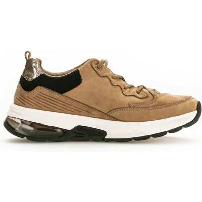 Afbeelding van Gabor rollingsoft sensitive 36.844.44 dames rollende wandelsneaker beige maat 43 (EU) 9 (UK)