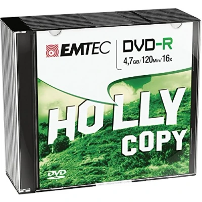 Afbeelding van DVD R Emtec 4,7GB 10pcs 16x Slim NEW PACKAGING