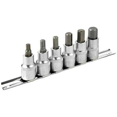 Afbeelding van DAKCOS Hex Bit Socket Set 1/2 &quot;Drive 6 Stuks Metrisch 6mm 14mm Inbus Kit Premium S2 gelegeerd staal