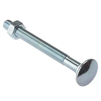 Afbeelding van Merriway BH02192 (6 stuks) Carriage Bouten met Moeren, M6 x 150mm (1/4&quot; 6&quot;) Verzinkt Pack van 6 stuks