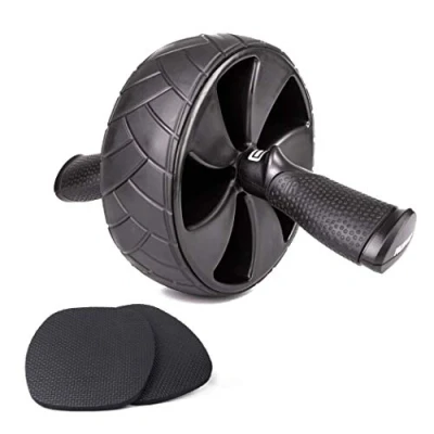 Afbeelding van Buikroller, Ab Wheel met ergonomische handgrepen en kniematten, buikspierwiel, afroller voor buikspiertraining thuistraining thuis