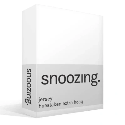 Afbeelding van Snoozing Jersey Hoeslaken Extra Hoog 100% gebreide katoen 90x210/220 cm Wit