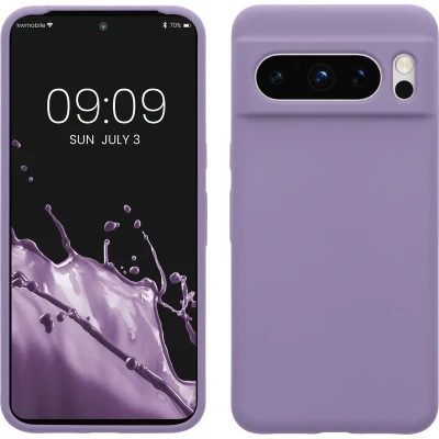 Afbeelding van kwmobile telefoonhoesje geschikt voor Google Pixel 8 Pro Hoesje met siliconen coating Smartphone case in violet lila