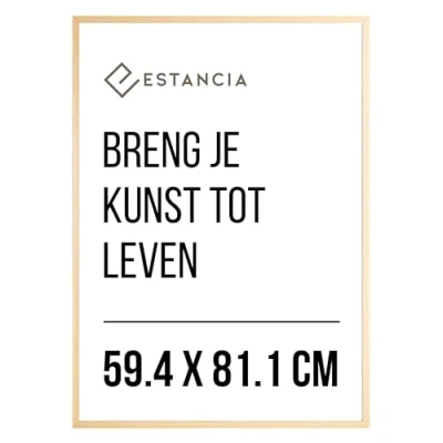 Afbeelding van Eikenhouten Frame 59,4x81,1 cm (A1) met Onbreekbaar Plexiglas Groot Eiken A1