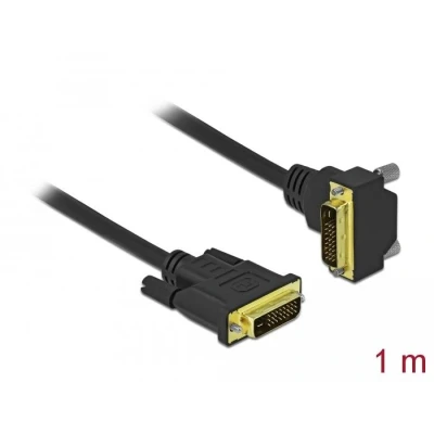 Afbeelding van Delock DVI kabel 24+1 mannelijk naar haaks 1 m