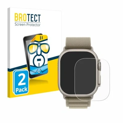 Afbeelding van BROTECT (2 Stuks) Schermbeschermer voor Apple Watch Ultra 2 (49 mm) Screen Protector Transparant