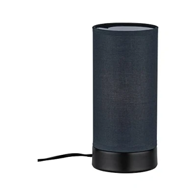 Afbeelding van Paulmann 77059 tafellamp Pia max. 25 watt zwart mat woonkamerlamp metaal, stof nachttafellamp E14
