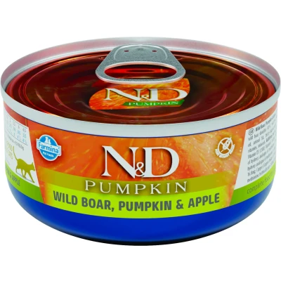 Afbeelding van N&amp;D Pumpkin natvoeding voor de kat Wild Zwijn 70 gr. per 24 stuks