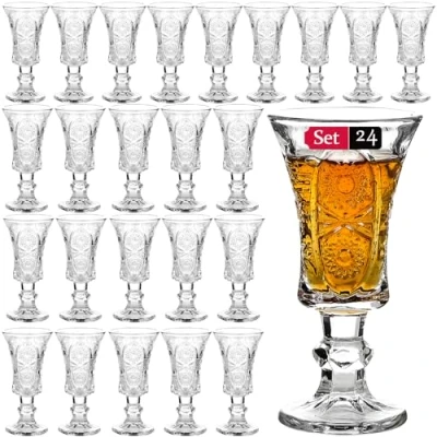 Afbeelding van JAIEF 45ml Sherryglazen, loodvrij glas, heldere zware basis shotglazen (set van 6)