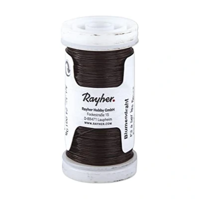 Afbeelding van Rayher Bloemendraad of ijzerdraad bruin 0.35 mm dik 100 meter snoer metaaldraad bindmaterialen
