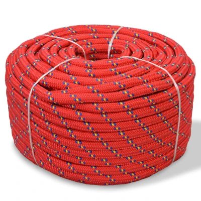 Afbeelding van Boot touw 8 mm 500 m polypropyleen rood
