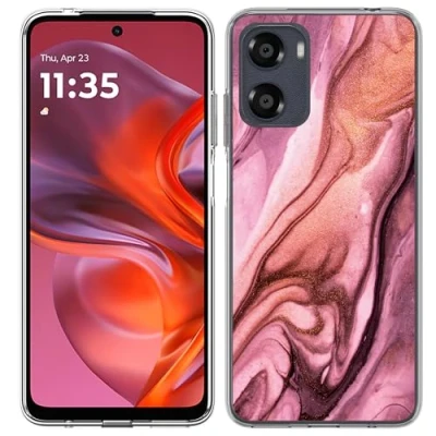 Afbeelding van Cazy Hoesje geschikt voor Motorola Moto G05 Siliconen Dromerig Marmer
