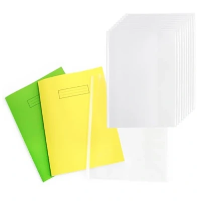 Afbeelding van EXERZ B5 Oefenboekomslag 20 stuks, helder waterbestendig, slip on beschermende jassen voor notebook, boekhoes, PP (B5 x 10)