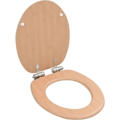 Afbeelding van vidaXL Toiletbril met soft close deksel bamboe MDF