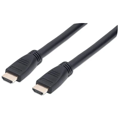Afbeelding van Manhattan 353977 HDMI kabel Aansluitkabel A stekker, stekker 10.00 m Zwart 4K UHD, UL gecertificeerd