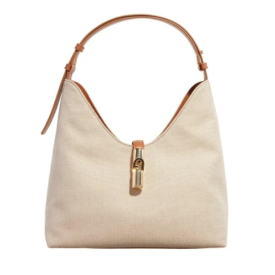 Afbeelding van Furla Goccia HOBO Handtas, Dames, Maat: One Size, Naturale/brandy