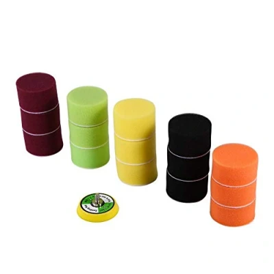Afbeelding van 16pcs 2&quot; Buffing Polishing Pad Kit, Car Sponge Buff Drill Adapter Grip Backing Plate M6 for Buffer Polisher Sanding Waxing Cutting Schoonmaakgereedschap