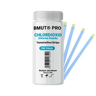 Afbeelding van 100 x chloordioxideteststrips (0 2000 ppm), oplossing (CDL/CDS), sneltest, water (chloordioxide)