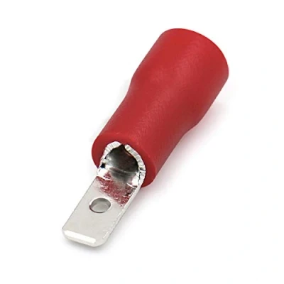 Afbeelding van Heschen Mannelijke Quick Disconnects Vinyl Geïsoleerd, MDD1.25 110, 2,8 x 0,5 mm kabelklem, voor 1,5 mm² (22 16 AWG), rood, 100 stuks