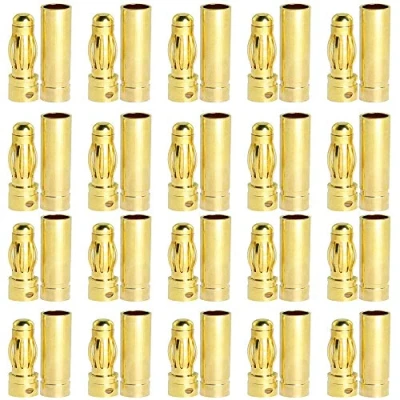 Afbeelding van Yiqigou 20 Paar Vergulde 4.0Mm 4Mm Bullet Banaan Plug Mannelijke Vrouwelijke Connector Adapter voor RC Lipo Batterij ESC Motor