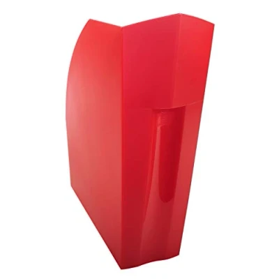 Afbeelding van Exacompta Tijdschrift Files Set van 3 Crimson Rood Transparant