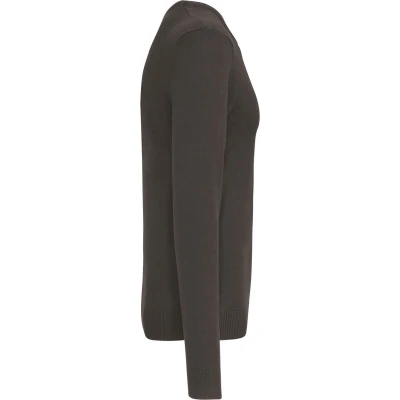 Afbeelding van Pullover/Cardigan Heren 3XL Kariban Ronde hals Lange mouw Dark Grey 50% Katoen, Acryl