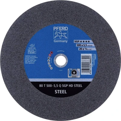 Afbeelding van PFERD 80 T 500 5,5 Q SGP HD STEEL/40,0 66325040 Doorslijpschijf recht mm 5 stuk(s) Getemperd staal, Staal