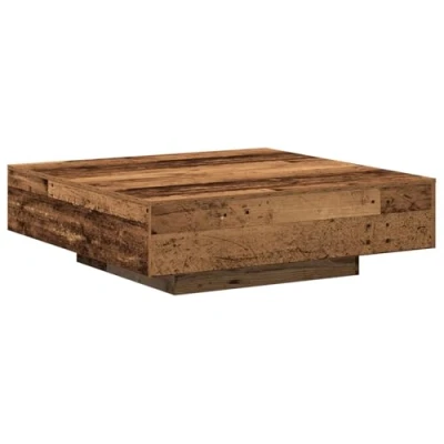Afbeelding van vidaXL Rustieke Vierkante Salontafel Massief Gerecycled Hout Verweerde Afwerking Veelzijdig Binnengebruik Ideaal Voor Woonkamer 100 x 31 cm Meubelen Stevig Vintage Stijl